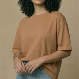 Camiseta Oversized Lilia Caramelo