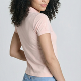 Camisa Feminina Gola Polo Elisabeth Rosa