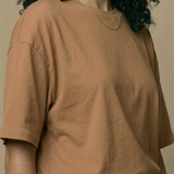 Camiseta Oversized Lilia Caramelo