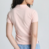 Camisa Feminina Gola Polo Elisabeth Rosa